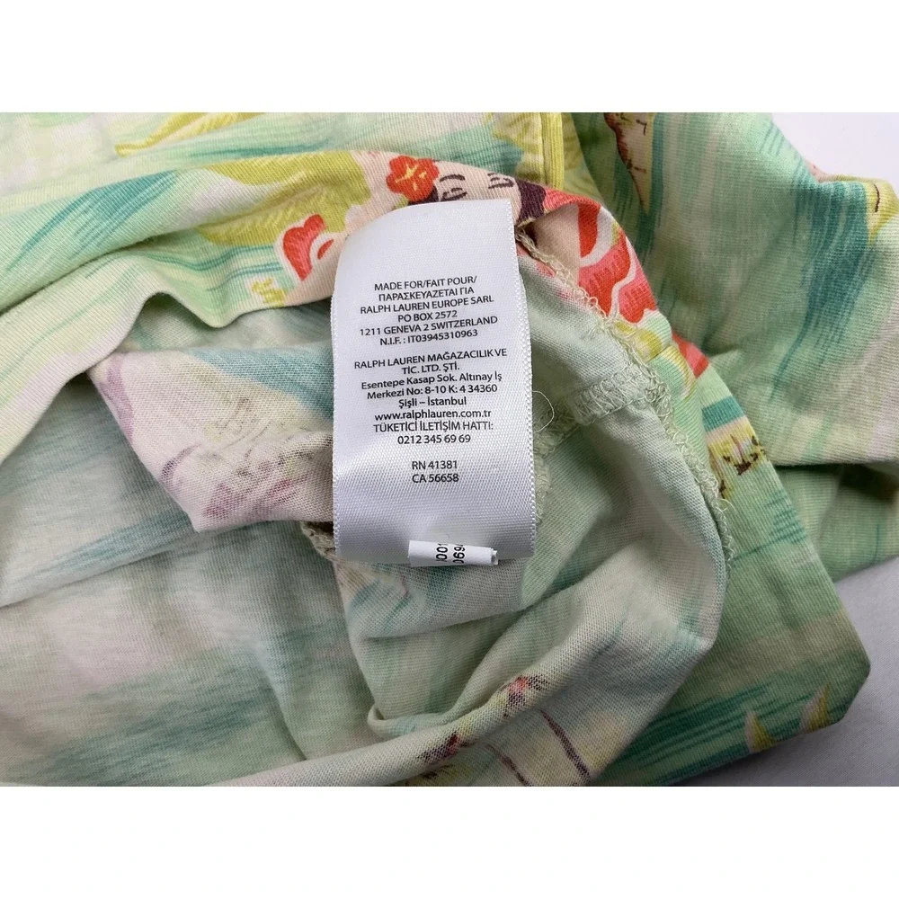 Polo Ralph Lauren Aloha Hawaiian Print T Shirt‎ Classic Fit Mens Medium Classic